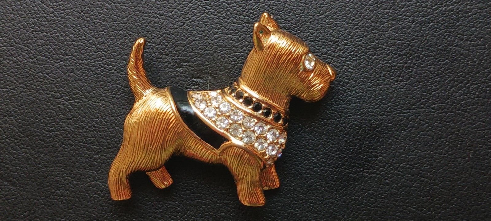 Vintage Swarovski Crystal Scottie Dog Brooch Pin - image 15