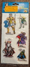 1 Set Of Dungeons  Dragons Puffy Stickers Blue Series - 1983 TSR Hobbies