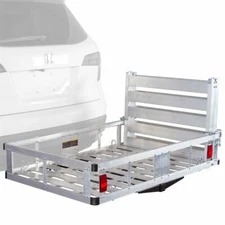 Elevate Outdoor ACC500-DLX Deluxe Aluminum Basket Hitch Cargo Carrier and Ramp 