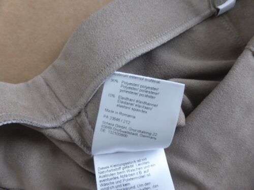 RAFFAELLO ROSSI DAMEN LEDER HOSE GR.42 STRETCH BEIGE WILDLEDER OPTIK - Bild 7 von 9