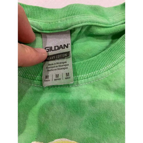 Dinosaur T-Shirt Boys Green Tie Dye Lightning Jerry Lofaro Crew Tee Size M - Picture 3 of 9