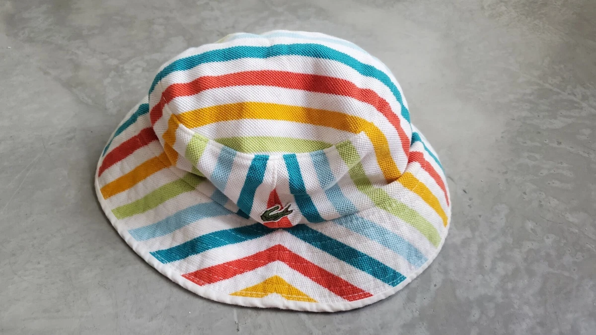 Lacoste Unisex Hat Rainbow PRIDE Striped Ladies New |