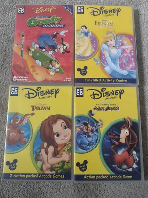 DISNEY PC EXTREM DOOF SKATEBOARDING PRINZESSIN TARZAN KAISER NEU GROOVE x 4