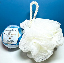  NEW GINGHAM  2PC GIFT SET  Bath Fizzy  Loofa  Bath  Body Works