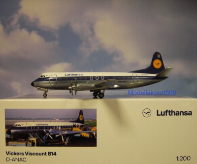 Herpa 1/200 Vickers Viscount 814 ルフトハンザ Herpa 1/200