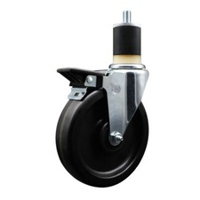 6 Inch Phenolic Swivel 1-7/8 Inch Expanding Stem Caster with Brake SCC
