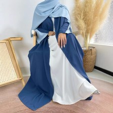 Dubai Women Muslim Long Robes Open Abaya Cardigan Turkey Moroccan Kimono Ramadan