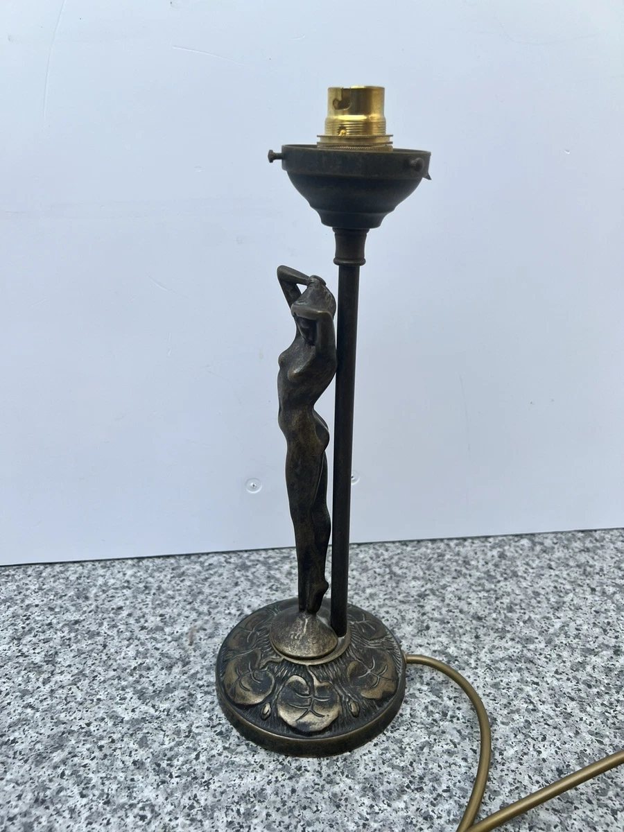 Art nouveau bronze lamp deals