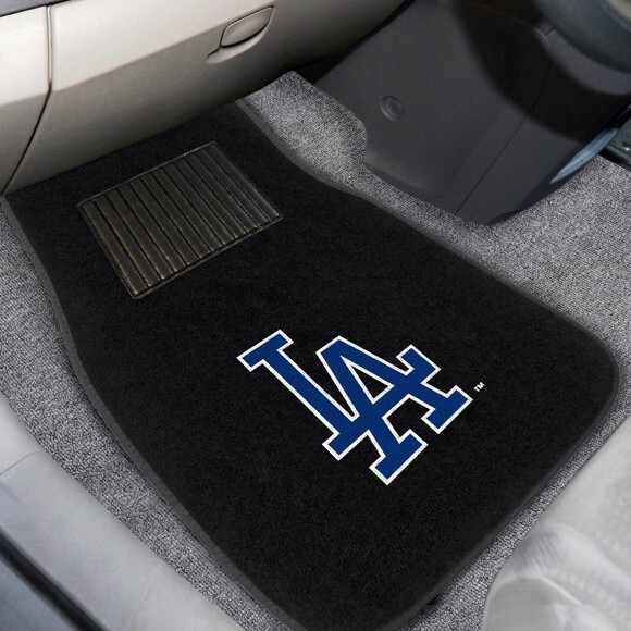 9PC MLB Los Angeles Dodgers Car Truck Floor Mats Steering Wheel Cover