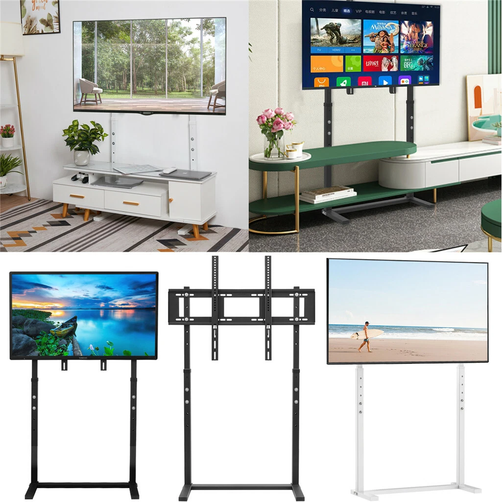 Extra Large Floor TV Stand Mount Bracket Entertainment Stand Adjustable Height