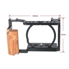 UK Niceyrig For Sony A6400 A6500 A6100 Wooden Hand Grip Camera Cage