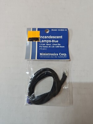 Miniatronics Corps. Incandescent Lamps - Blue (10pcs) #18-B03-10 