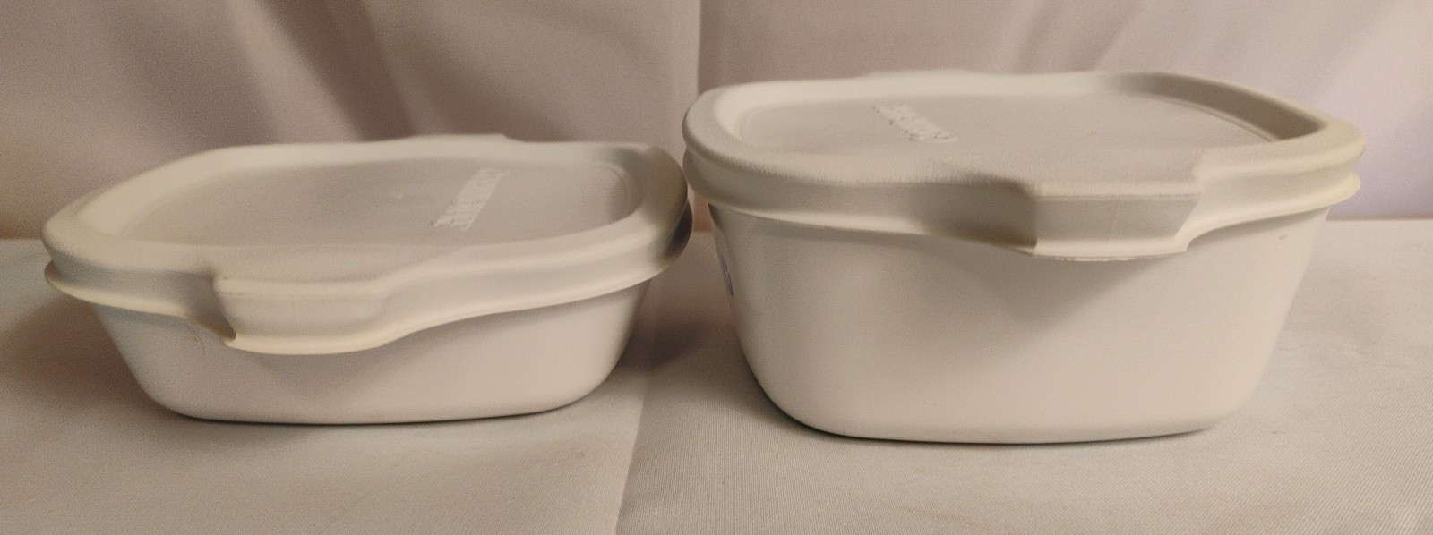 Vtg 2pc Lot Corningware Bowls W/Lids P-44-B P-41-B Cornflower 1 3/4 & 2 3/4 Cup