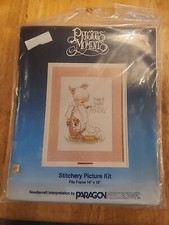 Vtg Precious Moments Paragon Stitchery Picture Kit 1076 Fits 14" x 18" Frame