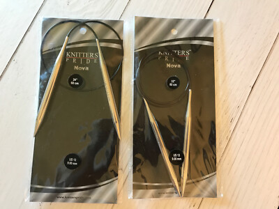 2 Knitters Pride Nova Fixed Circular Knitting Needles US 13 24  & 32 