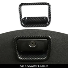 Co-pilot Storage Box Handle Trim Cover Decor For Chevy Camaro 10-15 Carbon Fiber