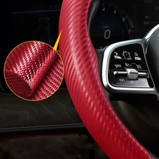 Lujo Rojo Fibra de Carbono Volante Booster Antideslizante Cubierta Accesorios