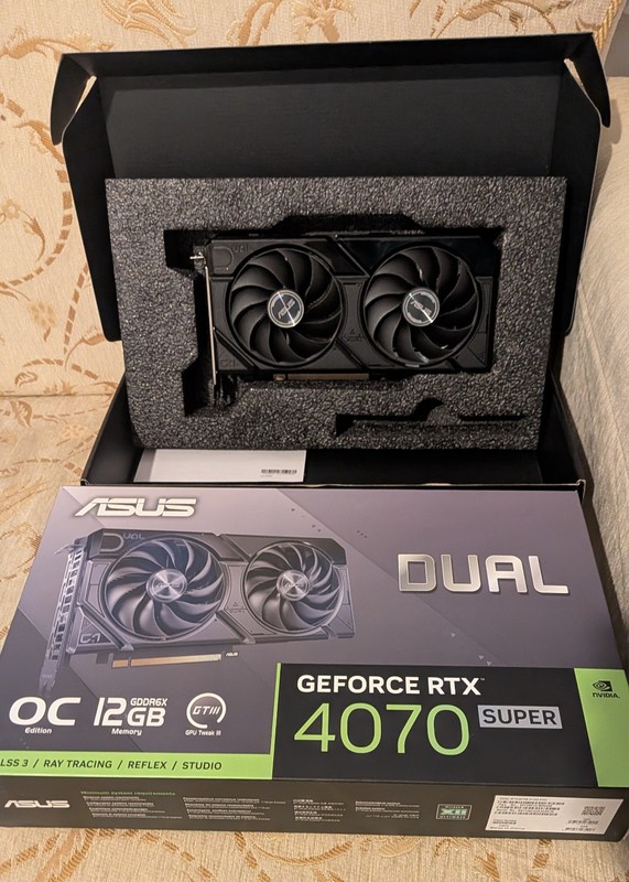 ASUS NVIDIA RTX 4070 SUPER DUAL OC 12GB GDDR6X Graphics Card GPU - Used Boxed