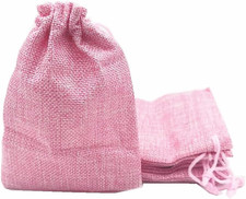 25PCS Burlap Bags with Drawstring Drawstring Gift Bag Jewelry Pouches for Weddin