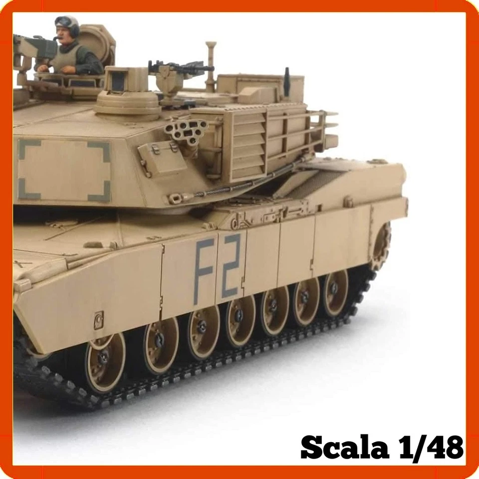 Modellino carro armato Tamiya M1A2 ABRAMS scala 1:48 modellismo militare statico - Immagine 4 di 4
