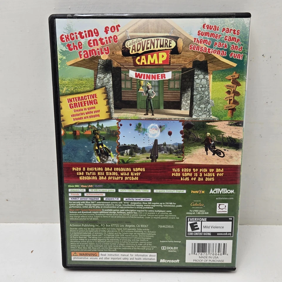 Cabela's Adventure Camp & African Safari (Xbox 360 Kinect, 2011) Tested - Image 3 of 4