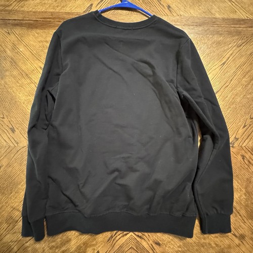Fendi schwarzes besticktes Sweatshirt "Bag Bugs" Monsteraugen Rundhalsausschnitt XL - Bild 4 von 4