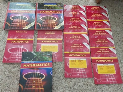 Pearson Prentice Hall Math Mathematics Teacher Edition Solution Grab Go Course 3
