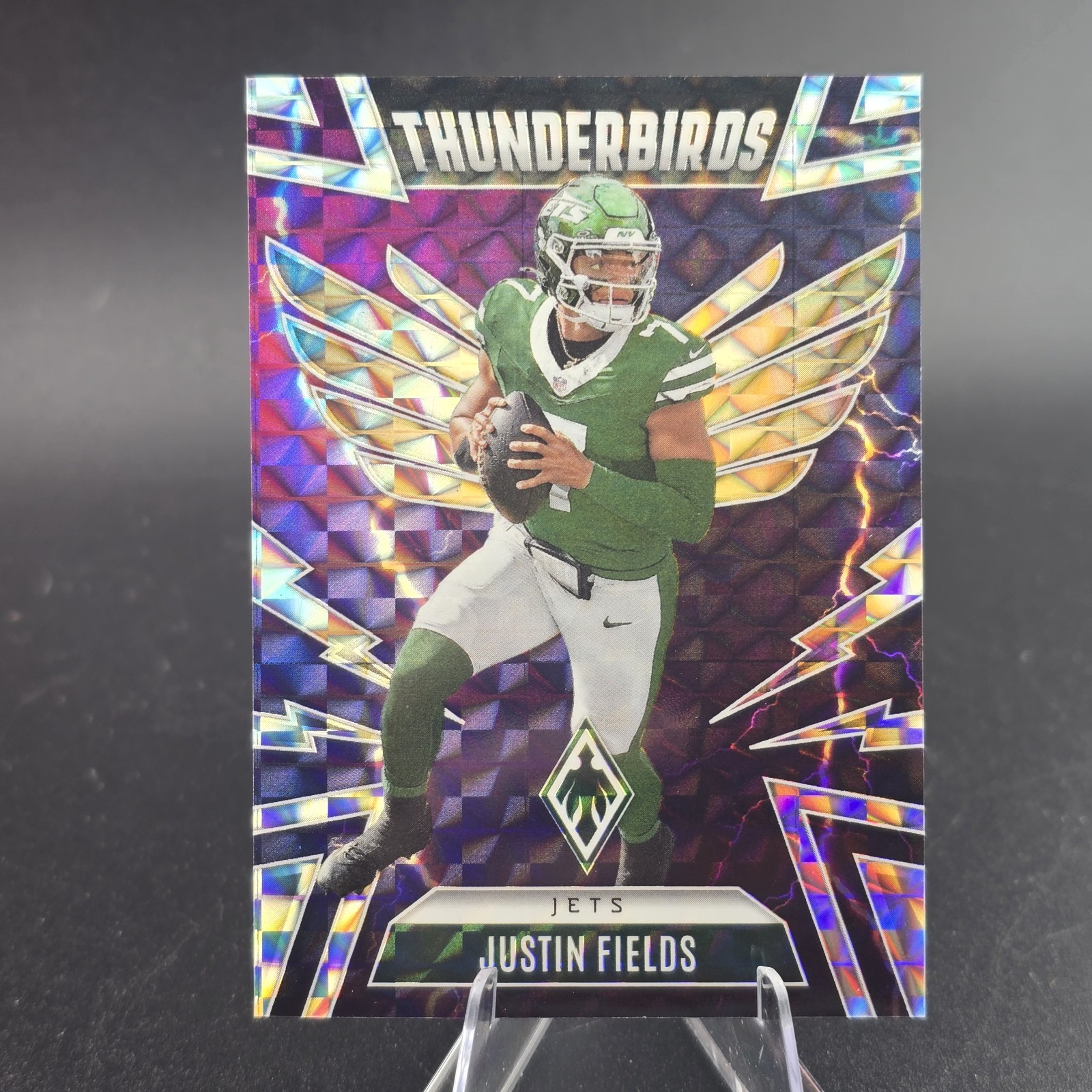 2025 Panini Phoenix - Thunderbirds Justin Fields #40 Silver Pyramids /299