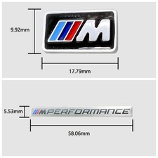 2x 3d Metal M Sport Emblem Badge Accessory Decal Fit Bmw Series Interior Decal