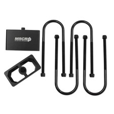 Universal Billet Aluminum Leaf Spring Lowering Block Kit with U-Bolts  3 Inch