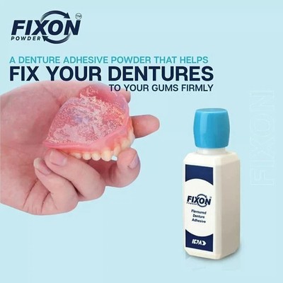 Fixon Denture Adhesive powder - 15 gm (pack of 6) ICPA