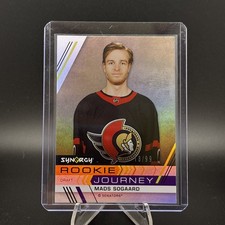 2022-23 Upper Deck Synergy Rookie Journey Gold Draft 99 Mads Sogaard Senators 2022-23 Upper Deck Synergy Rookie Journey Gold Draft 99 Mads Sogaard Senators
