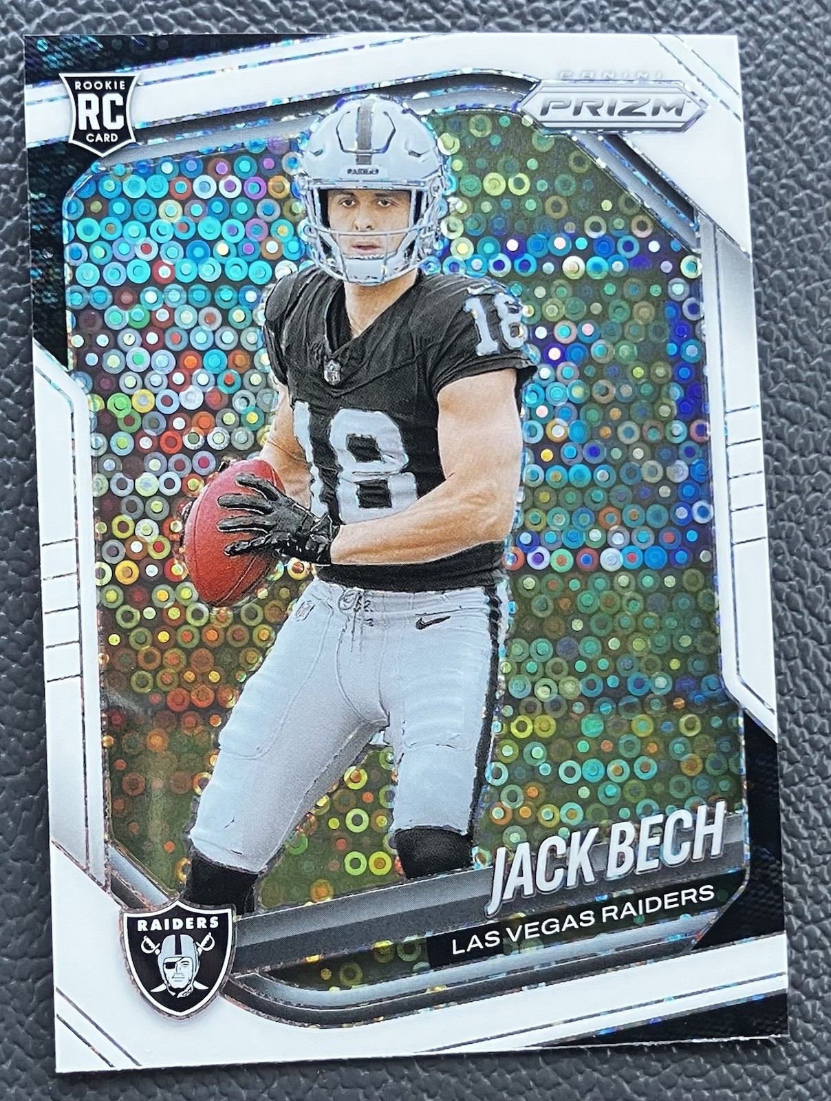 2025 Panini Prizm Jack Bech #346 White Disco Prizm RC RAIDERS