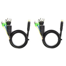 2PCS E-bike Motor Extension Cable 9 Pin Male For Front Rear Wheel Hub Motors