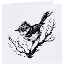 Grußkarten "Zaunkönig Vogel auf Ast" (GC047885)