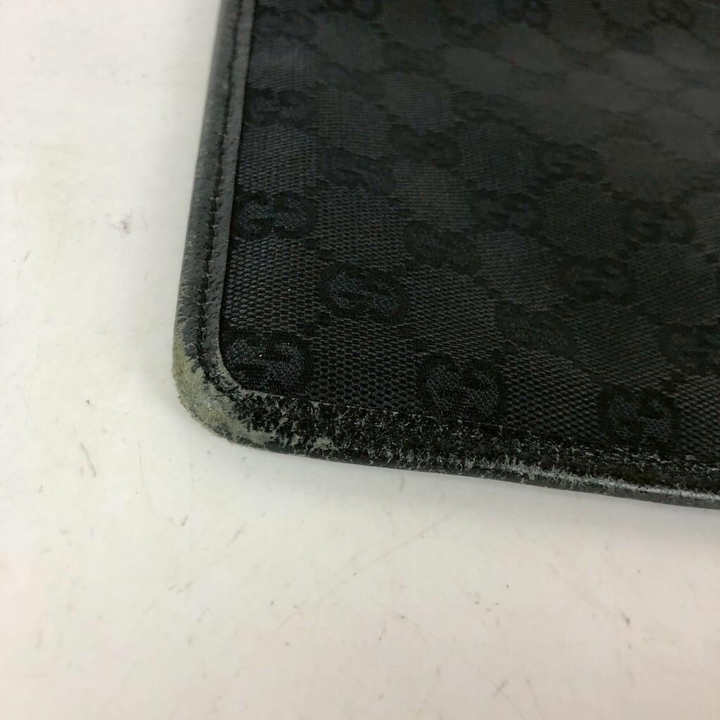 GUCCI Black GG Canvas Shoulder Bag Crossbody Messenger Bag Canvas Authentic thumbnail 5