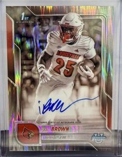 2025 Bowman Chrome U Isaac Brown Prospect Auto Stealth Refrac Louisville #BCA-IB