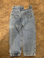 Vintage Little Kids Levis Size 5 Blue Orange Tab Made In USA