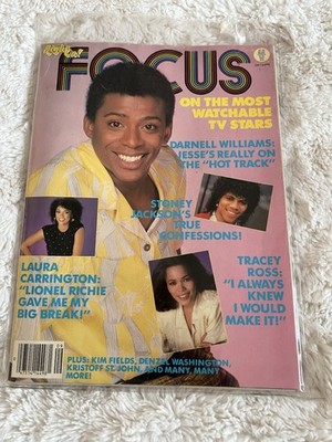 Vintage Right On/Focus Magazine September 1986 Featuring Stoney Jackson & Denzel