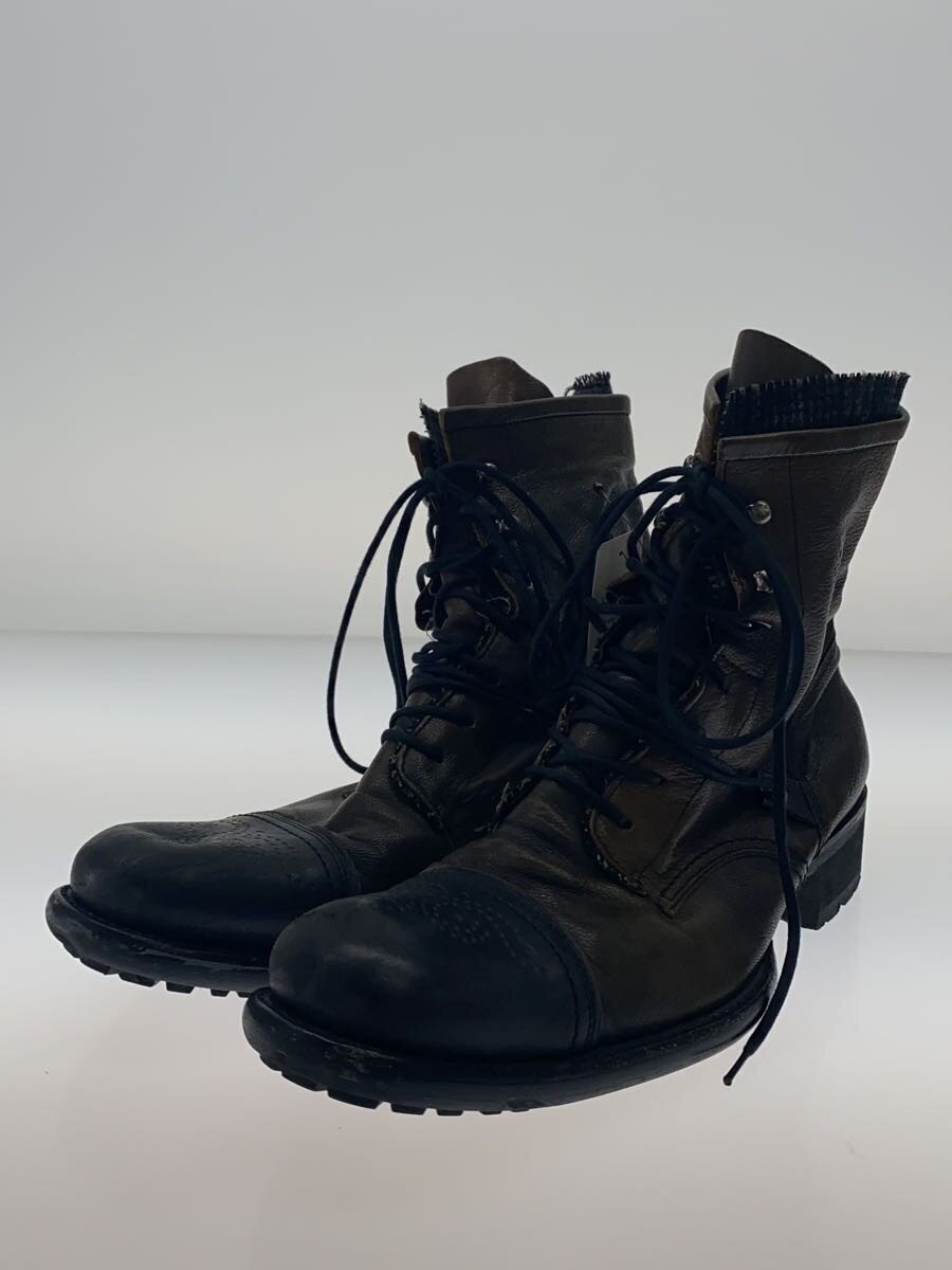 Alfredo Bannister Houndstooth/Lace-Up Boots/43/Brw/Leather
