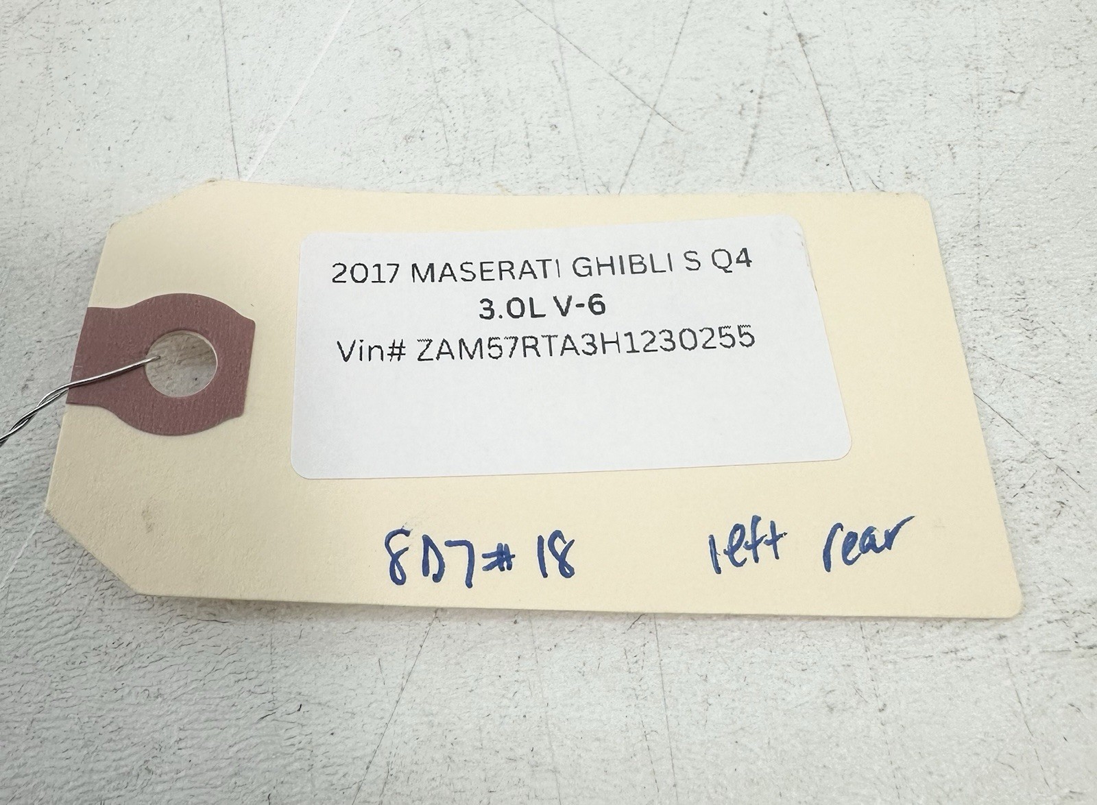2014-2020 MASERATI GHIBLI Q4 REAR LEFT SIDE DOOR WINDOW BELT MOLDING OEM CHROME