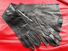 Size 6.5 - 22" LONG KID LEATHER VINTAGE OPERA GLOVES - FORMAL - EVENT - BOUDOIR