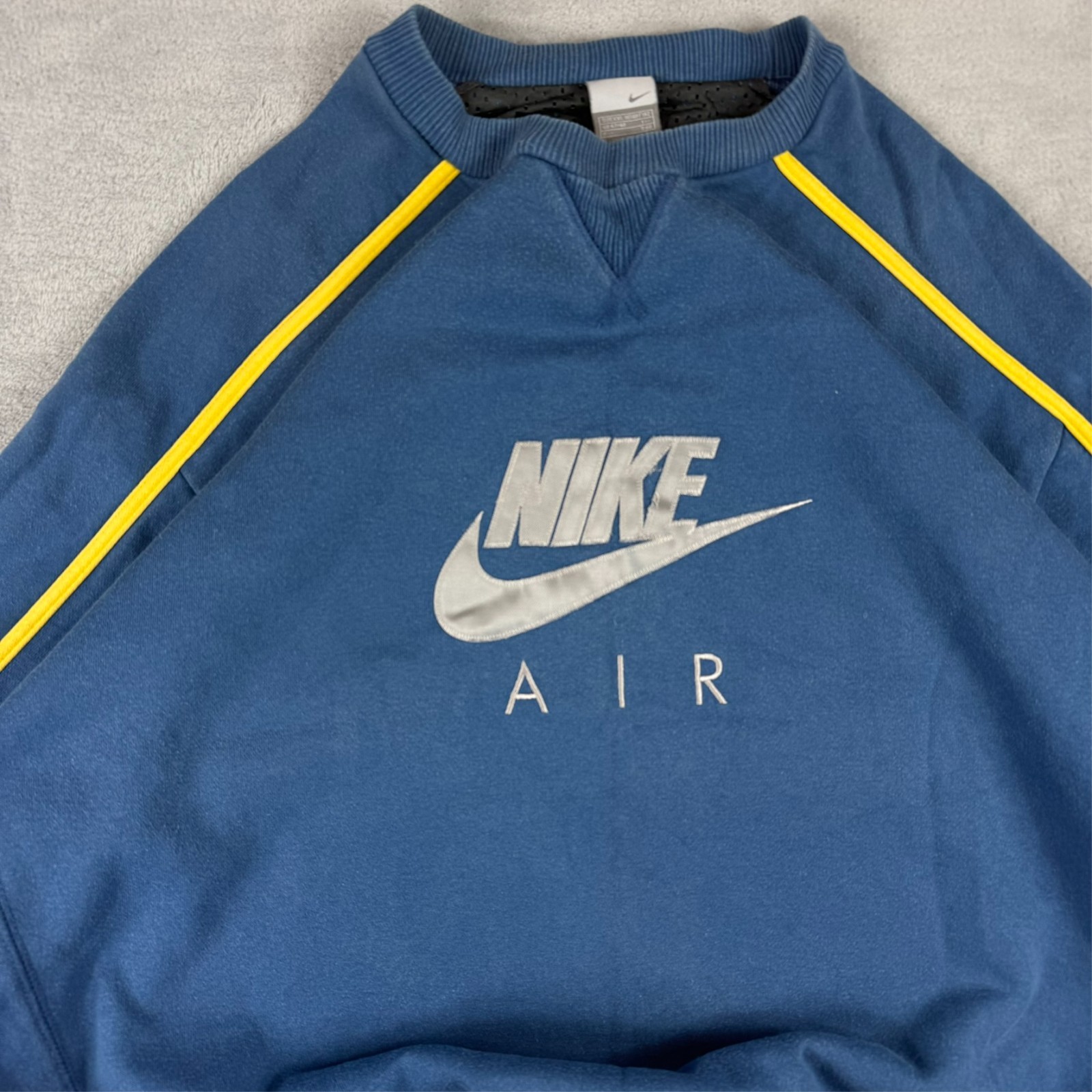 Vintage Nike Air 2000's Y2K Blue Spellout Size XXL Pullover Sweatshirt image 4
