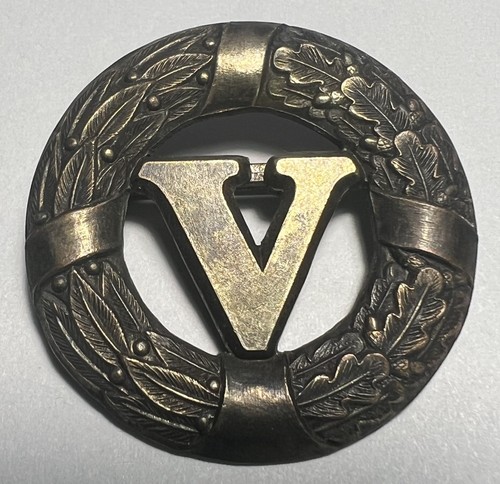 Original German Freikorps V Army Corps Silvered Brass Badge 35mm ca. 1919 Rare