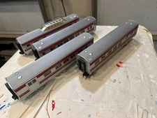 MTH Rail King Santa Fe Streamlined Passenger & Dome Set of 4 O-Scale