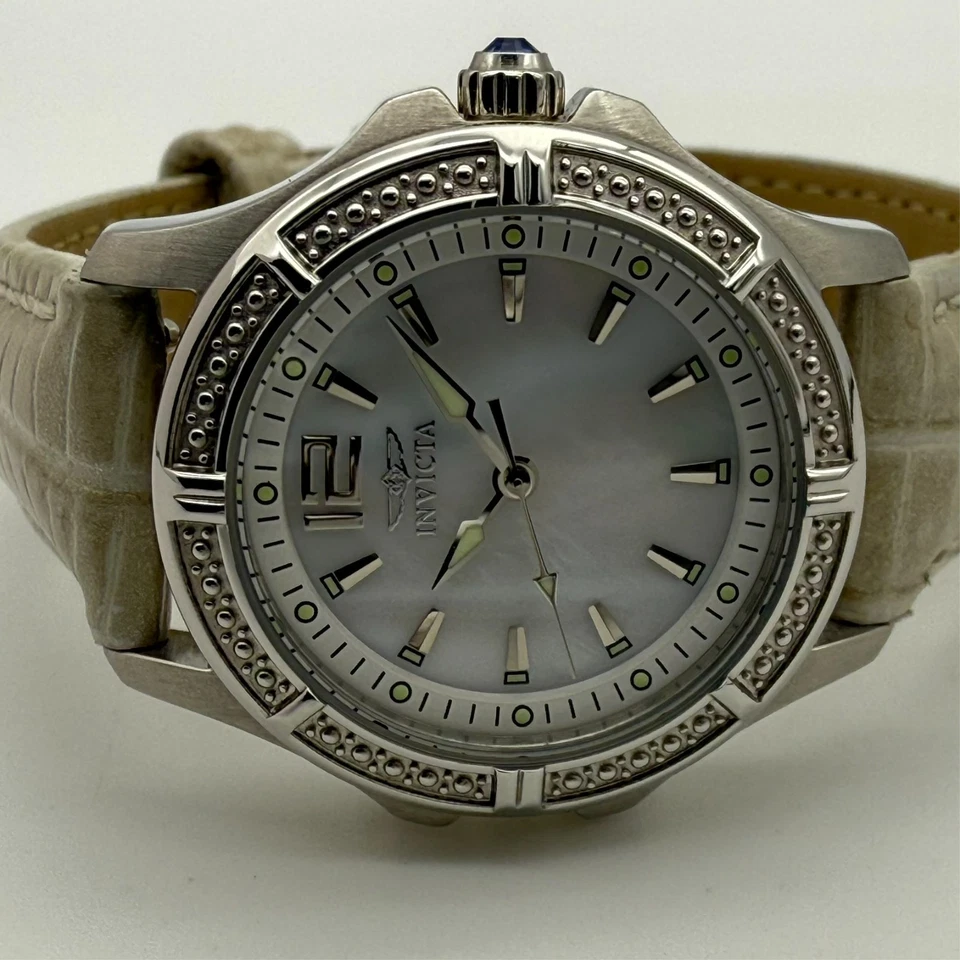 Women's INVICTA Wildflower Silver Tone All Stainless Steel Watch, MOP Dial, 31mm - Image 4 of 4