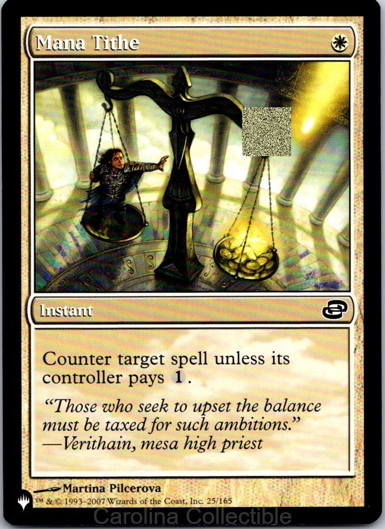 Mana Tithe - Near Mint - The List Reprints 25/165 Magic: The Gathering