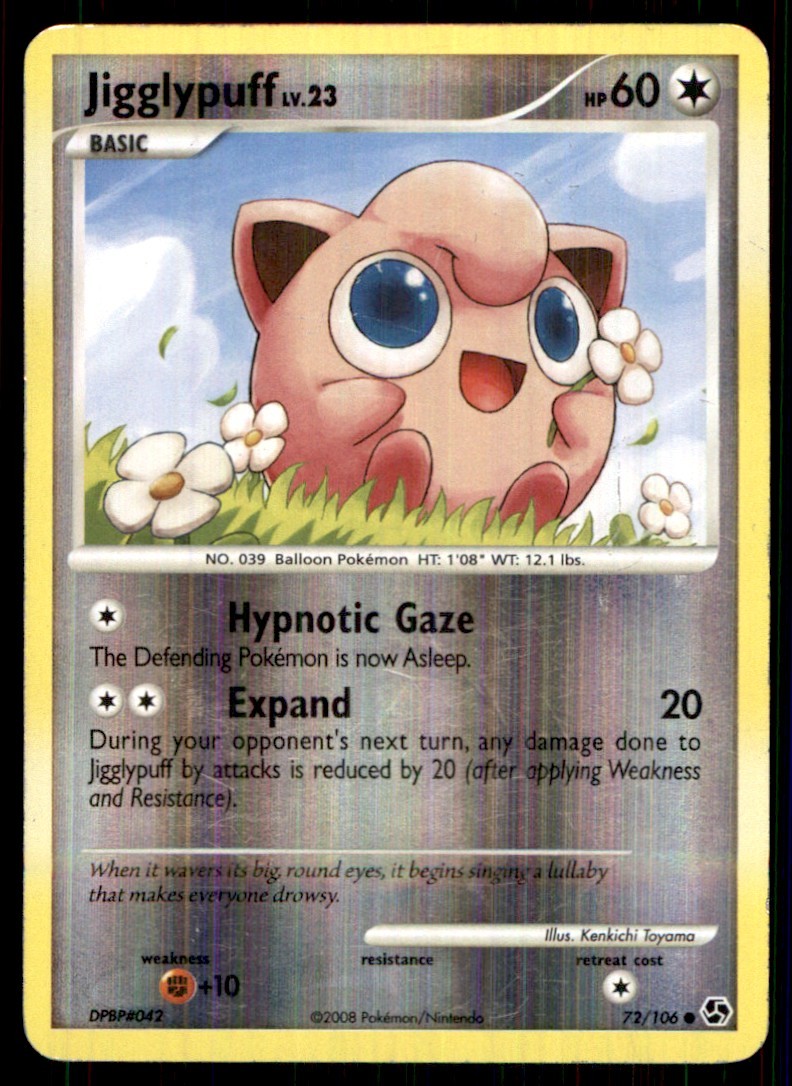 2008 Diamond & Pearl - Great Encounters Reverse Holo Jigglypuff Basic/Common #72
