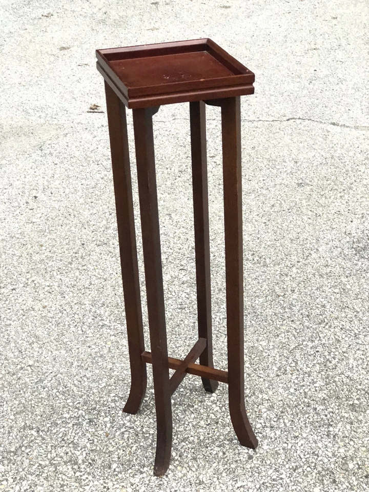 Vintage Bombay Company Pedestal Table Plant Stand Display Removable Tray 37.5” T - Image 2 of 4