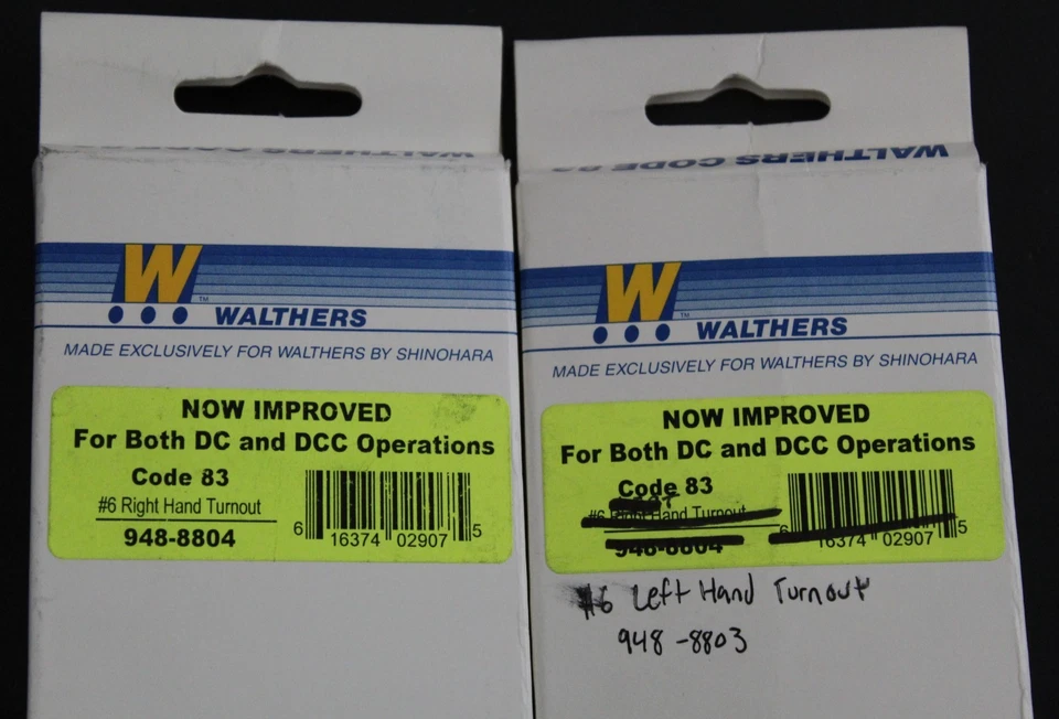Walthers #6 Right Hand Turnout 948-8804 & #6 Left Hand Turnout 948-8803 (578 - Image 2 of 2